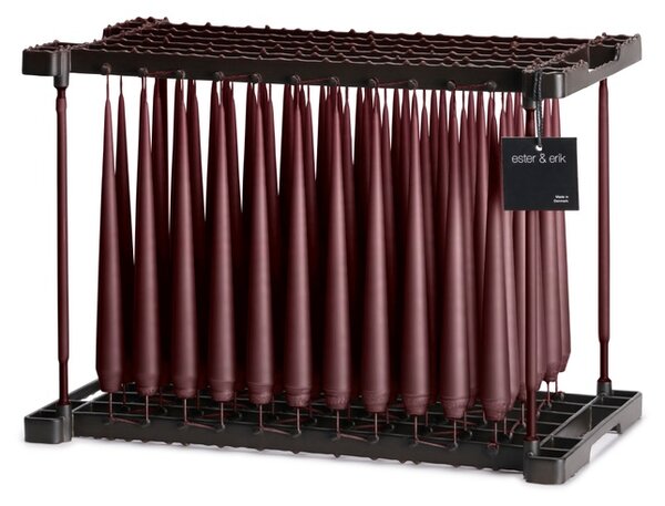 Ester & Erik Set svíček Taper - Aubergine Výška: 22 cm
