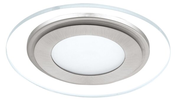 EGLO Podhledové bodové LED svítidlo PINEDA 1, 12W, teplá bílá, 15cm, kulaté, stříbrné 95932