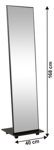 Zrcadlo na kolečkách NM-808 Nepta (černá)