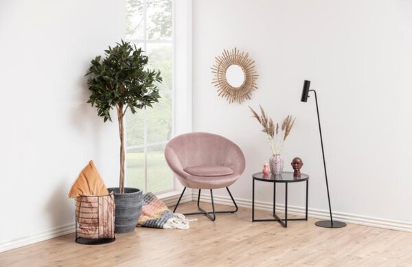 Scandi Kouřově šedý skleněný konferenční stolek Claire 55 cm
