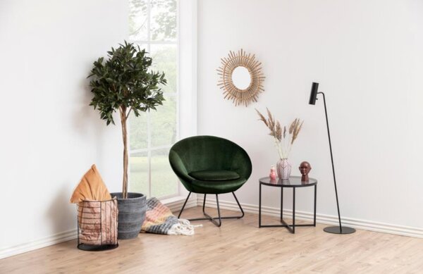 Scandi Kouřově šedý skleněný konferenční stolek Claire 55 cm