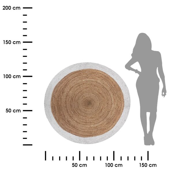 Koberec Imogen, (fi) 120 cm, hnědá/bílá