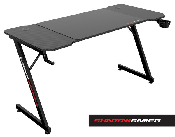 TZB Herní stůl SHADOW GAMER 1.0 140 cm černý