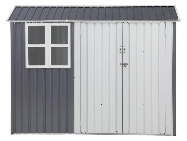 Zahradní domek Avenberg NORMAN 2.45 x 1.75 m ŠEDÁ/BÍLÁ
