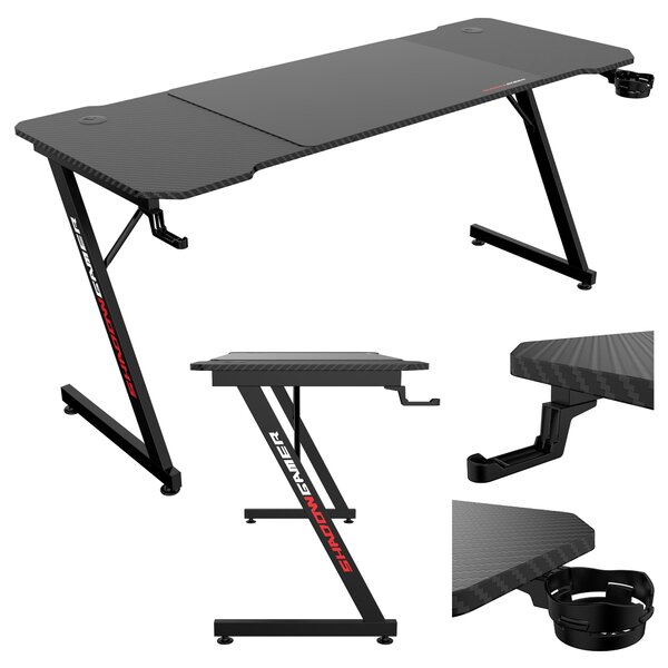 TZB Herní stůl SHADOW GAMER 1.1 160 cm černý