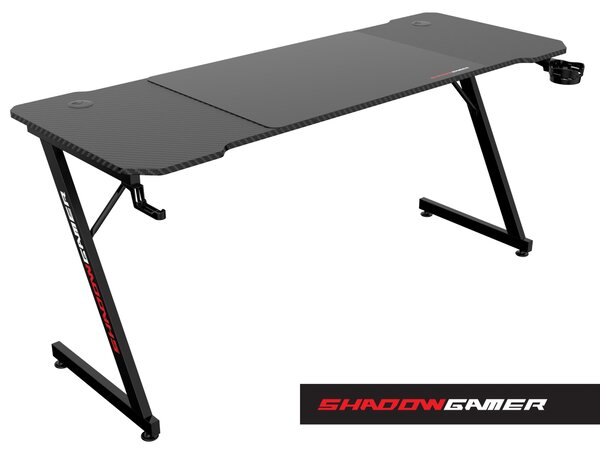 TZB Herní stůl SHADOW GAMER 1.1 160 cm černý