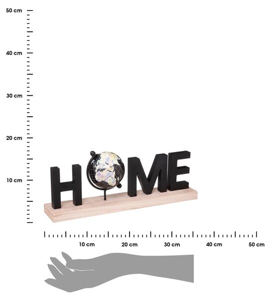 Dekorační soška Home, 13,5x36x8,5 cm, černá/béžová