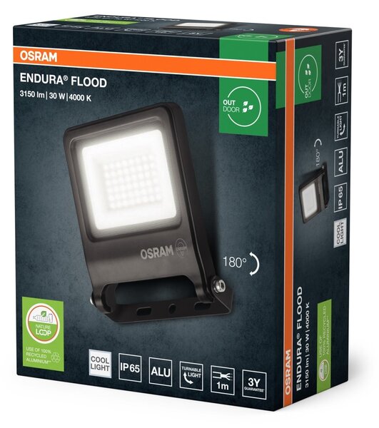 Venkovní reflektor ENDURA OSRAM 30 W, studená bílá