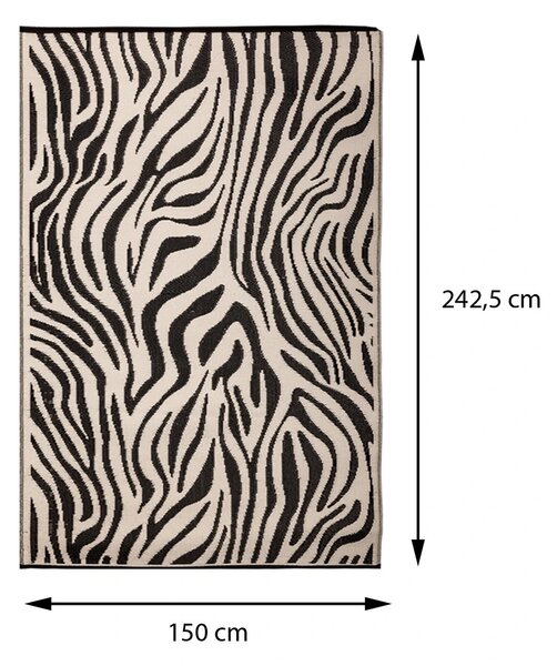 Koberec Zebra, 150x242,5 cm, bílá/černá