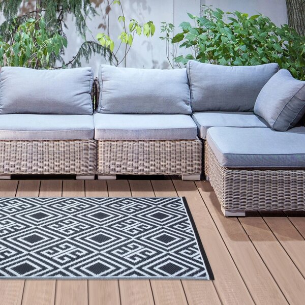 Koberec Heidi, 122x180 cm, bílá/černá