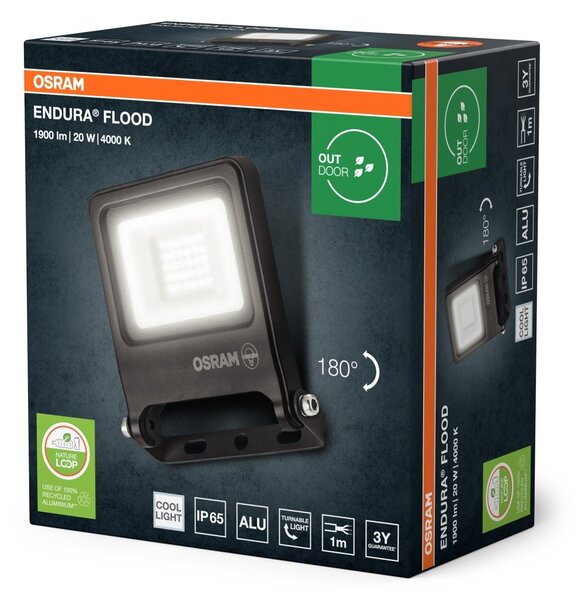 Venkovní reflektor ENDURA OSRAM 20 W, studená bílá