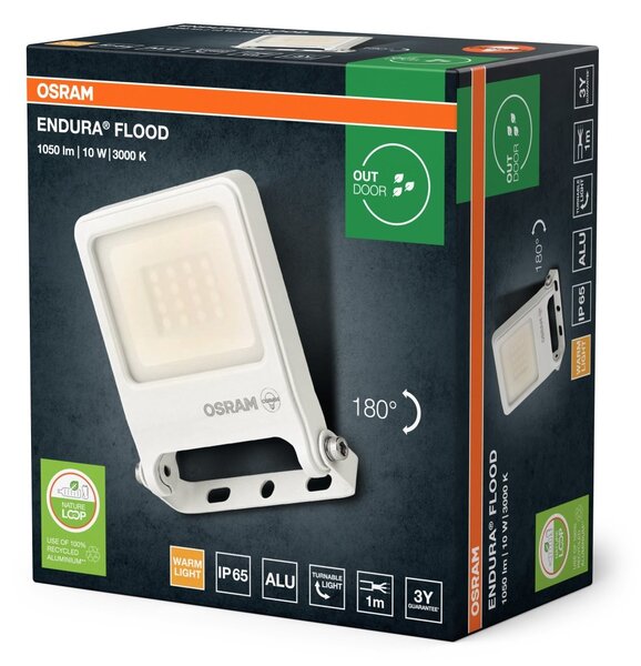 Venkovní reflektor ENDURA OSRAM var. 3 10 W, teplá bílá