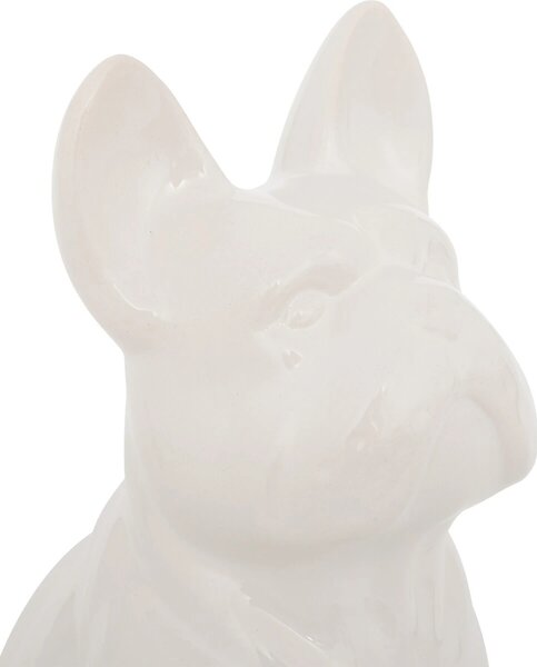 Dekorační soška Dog1, 12x23,5x17,9 cm, bílá