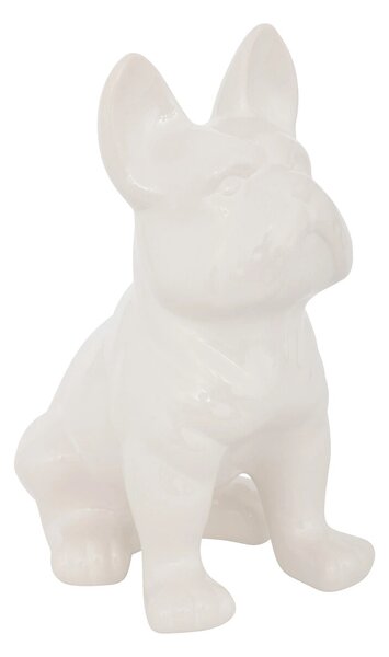 Dekorační soška Dog1, 12x23,5x17,9 cm, bílá
