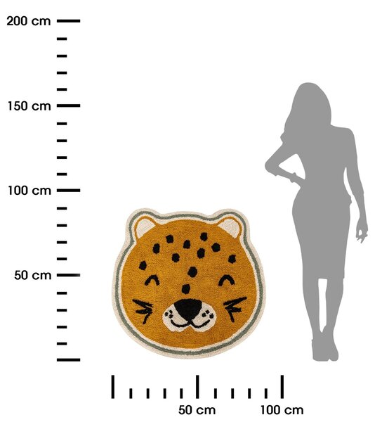 Dětský koberec Leopard, (fi) 90 cm, vícebarevný