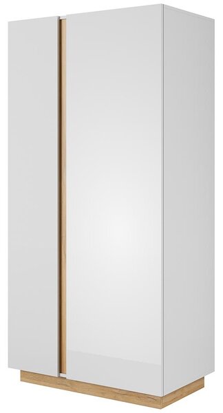 ARCO | šatní skříň 96 | 96,5 cm | bílá mat/lesk/dub grandson
