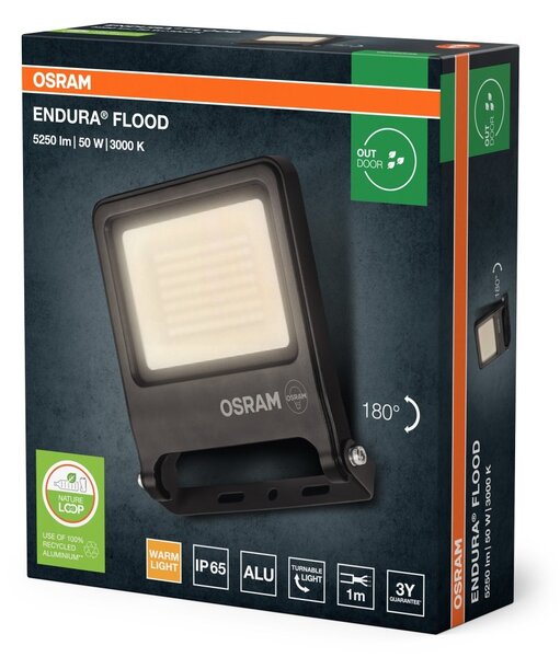 Venkovní reflektor ENDURA OSRAM var. 2 50 W, teplá bílá