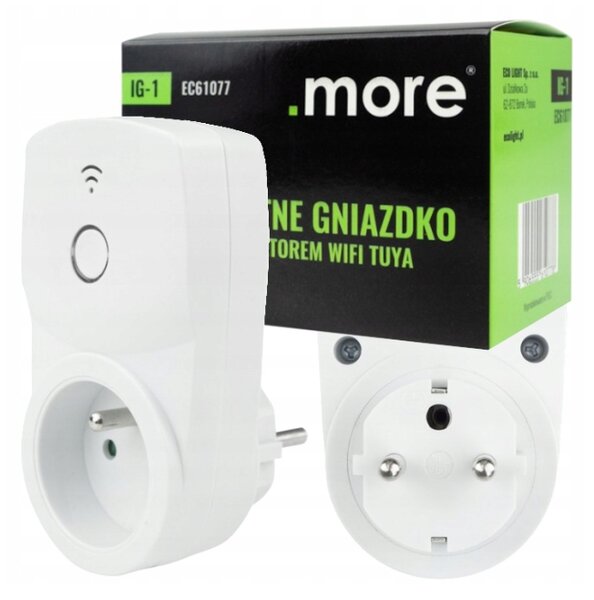 ECOLIGHT Chytrá zásuvka s Tuya WiFi programátorem