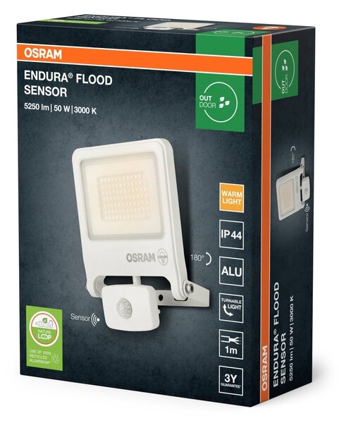 Venkovní reflektor ENDURA OSRAM 50 W se senzorem var. 2, teplá bílá