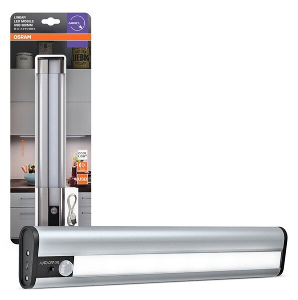 Přenosné nabíjecí LED světlo pod linku s USB a senzorem 300 OSRAM