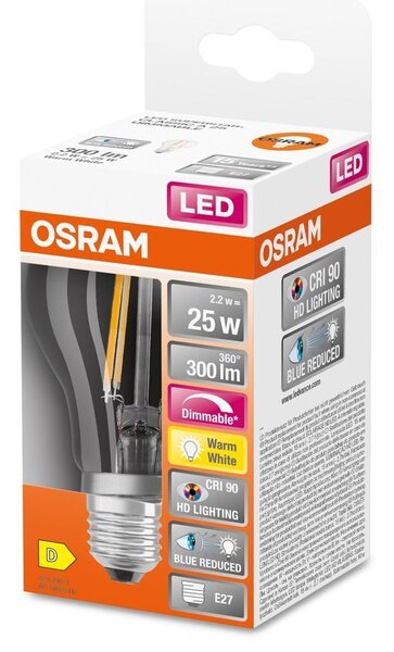 LED žárovka E27 SUPERSTAR CRI 90 2.2 W, teplá bílá