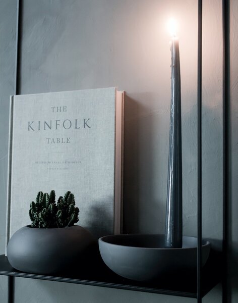 Storefactory Scandinavia Keramický svícen Lidatorp L - Dark Grey SF102