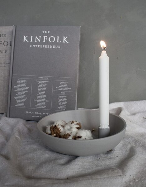 Storefactory Scandinavia Keramický svícen Lidatorp XL - Light Grey SF104
