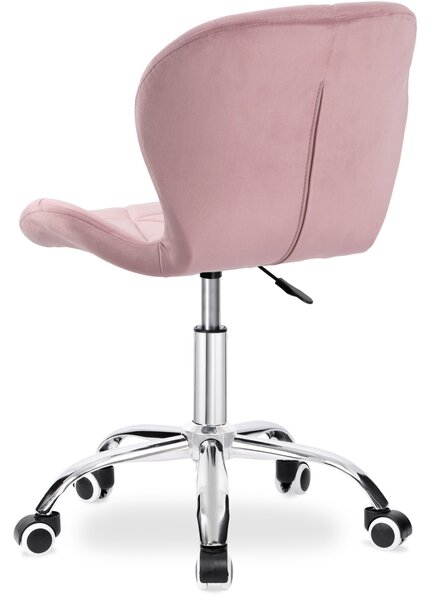 TZB Otočná kancelářská židle Spiner Velvet růžová