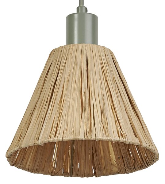 Dekorativní závěsné svítidlo Raffia 1XE27, Zelená