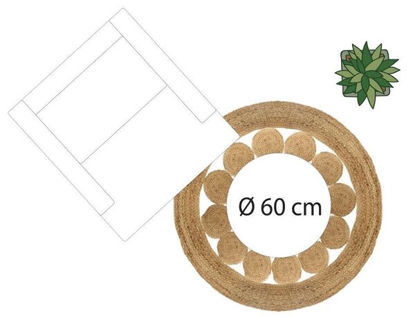Koberec Lace, (fi) 120 cm, béžová