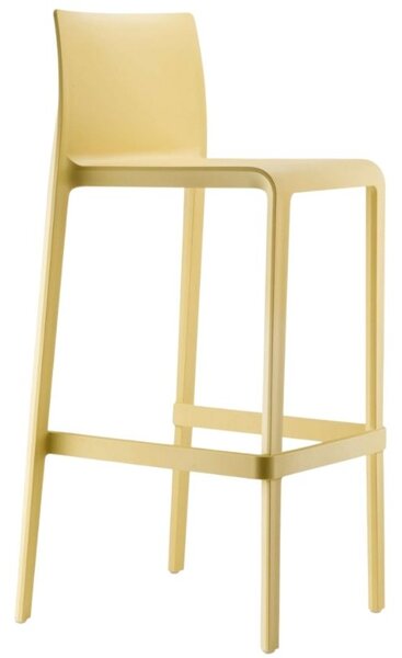 Pedrali Žlutá plastová barová židle Volt 678 76,5 cm