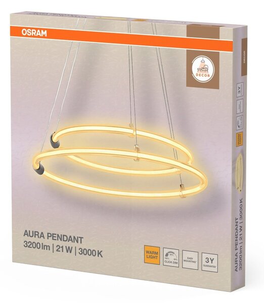 Dekorativní závěsné svítidlo Aura 21W Teplá bílá, 498 mm