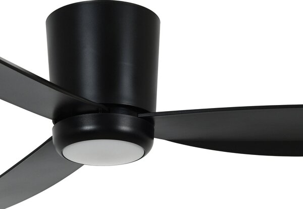 Stropní ventilátor s osvětlením, černý, 137 cm, tichý, Beacon Beacon Lighting, Array, stmívatelné, Černá, Obývací pokoj, Plast, Moderní