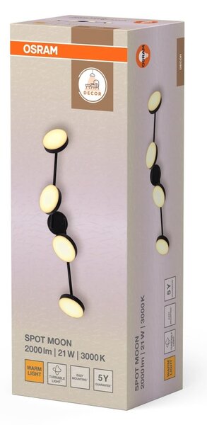 Černé stropní svítidlo 21 W Teplá bílá 810 mm