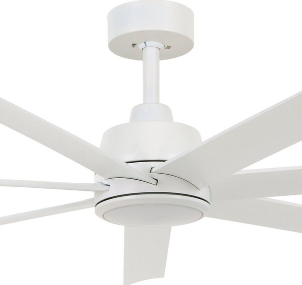 Stropní ventilátor Atlanta s osvětlením, bílý, 142 cm, tichý – Beacon Beacon Lighting, Atlanta, stmívatelné, Bílá, Obývací pokoj, Plast, Moderní