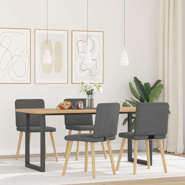 Jídelní židle 4 ks tmavě šedé textil 3315245