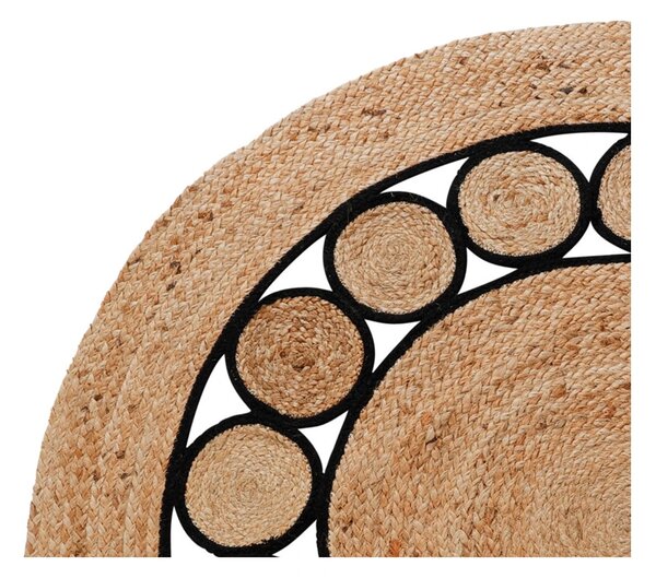 Koberec Jute, (fi) 120 cm, hnědá/černá