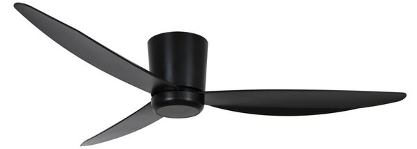 Stropní ventilátor s osvětlením, černý, 137 cm, tichý, Beacon Beacon Lighting, Array, stmívatelné, Černá, Obývací pokoj, Plast, Moderní