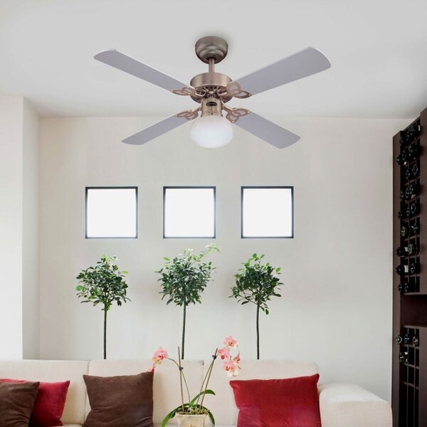 Stropní ventilátor se světlem Vegas, hliník a dřevo, tichý, Westinghouse Westinghouse, VEGAS, Dřevo, Obývací pokoj, Dřevo, Moderní