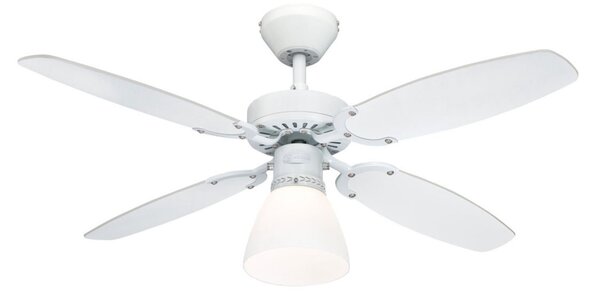 Stropní ventilátor Capitol se světlem, bílý buk – Westinghouse Westinghouse, Capitol, Bílá, Obývací pokoj, Dřevo, Moderní