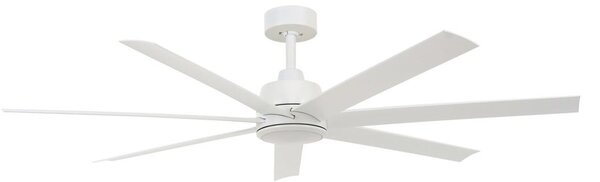 Stropní ventilátor Atlanta s osvětlením, bílý, 142 cm, tichý – Beacon Beacon Lighting, Atlanta, stmívatelné, Bílá, Obývací pokoj, Plast, Moderní