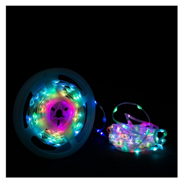 ECOLIGHT Osvětlení vánočního stromku IP65 RGB LED pásek 10m 200led