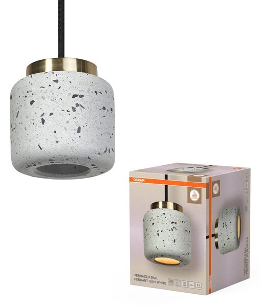Decor Terrazzo kulaté závěsné svítidlo 1x GU10, bílá