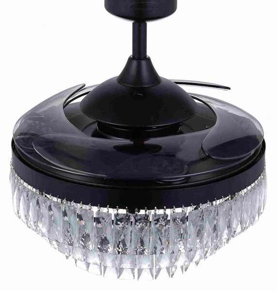 Stropní ventilátor Fanaway Veil s osvětlením, černý, tichý, model Beacon Beacon Lighting, Fanaway Veil, Černá, Obývací pokoj, Plast