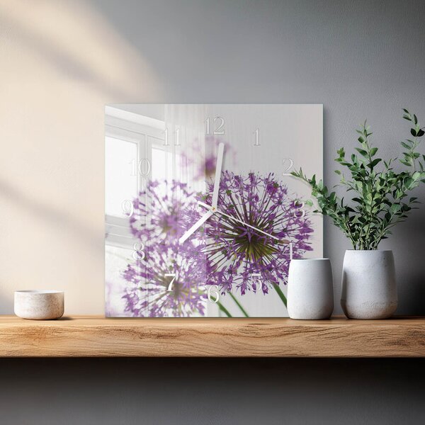 Skleněné hodiny Květ zskb-30x30-00081274