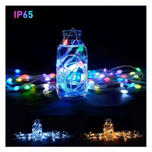 ECOLIGHT Osvětlení vánočního stromku IP65 RGB LED pásek 10m 200led
