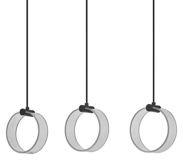 Decor kulaté 3x LED závěsné svítidlo LN 20W Click CCT černé 660 mm
