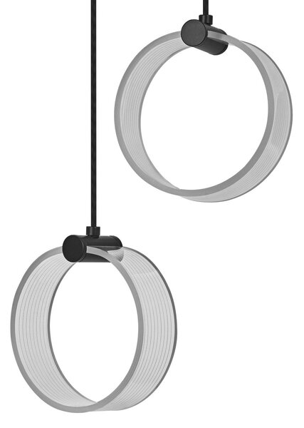 Decor Circle 2x LED závěsné svítidlo 14 W Click CCT, černé, Ø273 mm