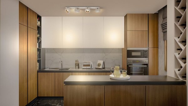 Dekorativní bílé stropní svítidlo 21 W Teplá bílá 695 mm
