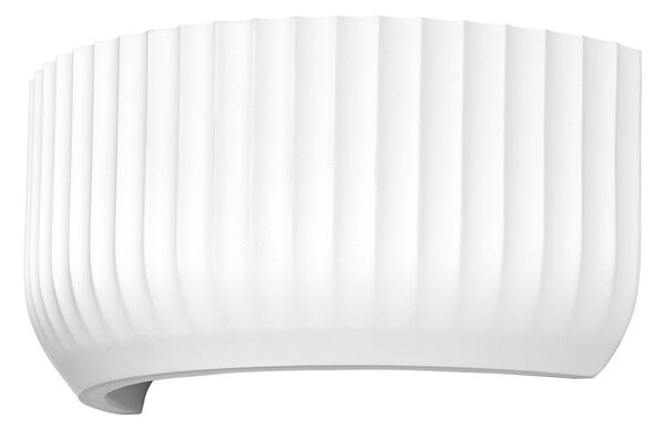 Dekorativní bílé nástěnné svítidlo 1xE27, plášť ze sádry, 308 mm